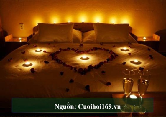 Trang trí phòng cưới bằng nến