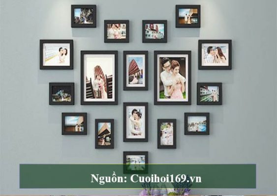 Trang trí phòng cưới bằng ảnh cưới